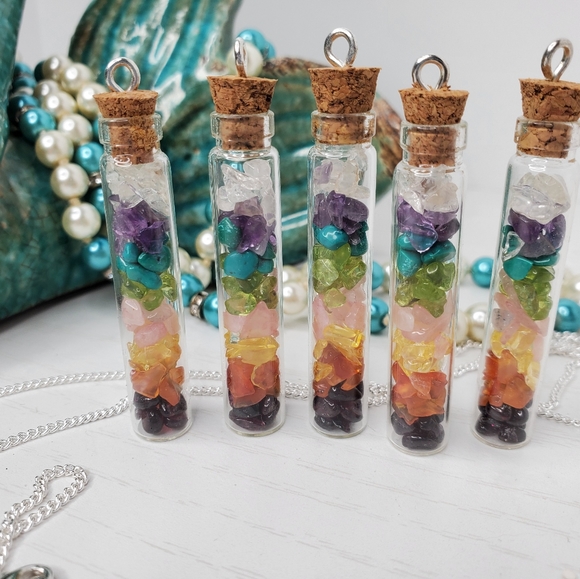 CLOSET CLOSING Chakra Pixie Bottle Necklace - Picture 3 of 11